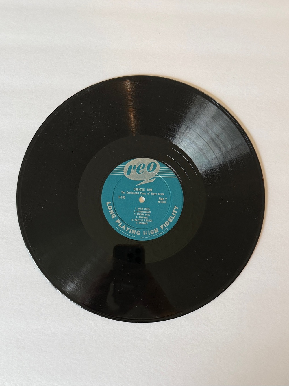 Any 3 for $50-Cocktail Time Vinyl Record Cover - Pink Script on Blue - Picture 4 of 4